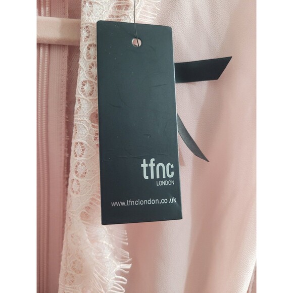 TFNC London Sz 8 US Maternity Bridesmaids Chiffon Finley Maxi Dress Lace Wedding - Picture 4 of 16